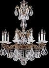 5474 Schonbek Swarovski La Scala Wide Grand Chandelier Bronze
