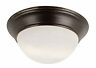 57703 Rob Trans Globe Lighting Indoor Bolton Flushmount Rubbed 736916622110