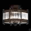 584640 Fine Art Lamps Eaton Place 3 Light Semi Flush Mount In Rustic Iron