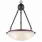 58606 Rubbed Light Lighting Trans Rob Bronze Pendant 3 Globe Oil