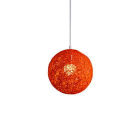 5x Orange Bamboo Rattan And Hemp Ball Chandelier Individual Creativity Sphal Ra
