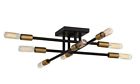 6-7003-8-77 Savoy House Lyrique Light Inch Bronze With Brass Accents Modern
