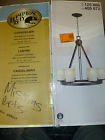 125888 6 Chandelier Loma Light Alta Shades Hampton Bronze Glass Bay Dark