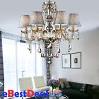 6 Hanging Lampshades Crystal Multiple Modern Ceiling Glorious Chandelier Light
