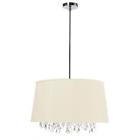 Bar2111-693-pc 6-light Lieberman Dainolite Crystal Pendant With Baroness White-silver Shade Polished C 065214211635