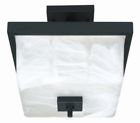 60-002 Nuvo Satco Dome Alabaster Glass Textured Black Cubica 045923600029