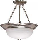 60-202 Nuvo Lighting Three Light Semi Flush Mount Brushed 045923602023