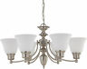 60-3255 Nuvo Lighting Empire Wide Chandelier Brushed Nickel 045923632556