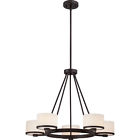 60 5575 Nuvo Lighting Celine 5 Light Chandelier W Etched Opal Glass 045923655753