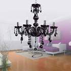 603803434012 Unbranded Black Crystal 6 Lights