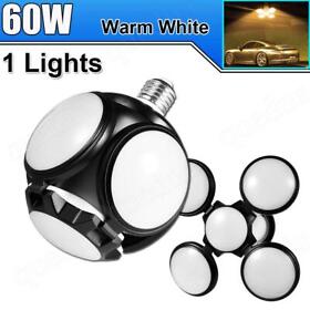 Zq0000101 60w Led Garage Light Bulb Deformable Ceiling Fixture Workshop Lamp Cool White