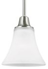 6113201-962 Sea Gull Lighting One Light Satin Glass Nickel 785652275173