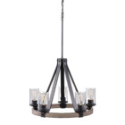 616008 Kichler Lighting Barrington Light Chandelier With Seedy Glass