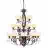 6169-58 6169 Manchester Livex Lighting 18 Light 3 Tier Chandelier