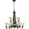 6177-9-86 Quorum International Aspen Wide Chandelier Oiled Bronze 190808061591