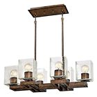 6334500 Westinghouse Manchester Indoor Chandelier Barnwood Finish 024034633454