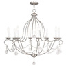 6428-91 Livex Lighting Chesterfield Light Chandelier Brushed Nickel 689744180478