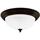 6429200 Flush Mount Fixture Oil Rubbed Bronze With Frosted 030721642920