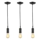 65205 Globe Electric Vintage Edison Mini Pendant Black Designer 058219652053