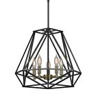65435 Globe Electric Sansa Dark Bronze Industrial Rod Iron 0058219654354