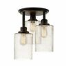 65904 Globe Electric Flush Mount Bronze Inch 058219659045