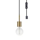 0582199 65980 Globe Electric Leila Pendant Light Brass 058219659809
