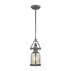 66534-1 Elk Lighting Chadwick Weathered Zinc Mini Pendant 748119101453