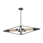 66893-4b Elk Laboratory Chandelier In Weathered Zinc With Bulb 748119093819