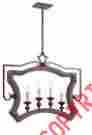 7-1331-4-327 Savoy House 3 Light Pendant With Dark Wood And Guilded Bronze