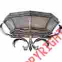 704240st Fine Art Lamps Silver Leaf Beveled Arcs Flush Mount Fixture J-c-249