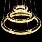 718174106281 Unbranded Modern Crystal Chandelier Led Round Ring Pendant