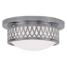 7351-91 Livex Lighting Westfield Ceiling Mount In Brushed Nickel 847284029521