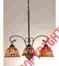 7056961 74045 Meyda 24 Inch Width Tiffany Fishscale 3 Light Chandelier Ceiling Fixture 705696740451