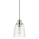 7435p-32 Home Decorators Collection Polished Nickel Pendant With Clear Glass