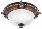 74625 Flushmount Ceiling Light Bronze Round Elegant With Etched 691171774625