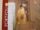 74921 Portfolio Light Finish Stone Bronze Mini Glass Crackled Oil-rubbed Pendant