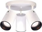 76-416 Nuvo Lighting Three Light Straight Cylinder Lamp White 045923764165