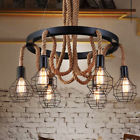 761780095128 Toplightshop Vintage Hemp Rope Pendant Light Edison Lights