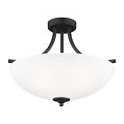 7716503-839 Sea Gull Lighting Geary Blacksmith Semi Flush Mount 785652001093