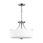 7728803-962 Sea Gull Lighting Canfield Brushed Nickel Convertible Pendant 785652059957