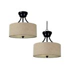 77952-790 Sea Gull Lighting Nib Orb Linen Shade Flush 785652033056