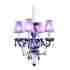 7834d17pe Elegant Lighting Princeton 4 Light Crystal Clear Pendant In Purple Finish Rc Sh