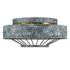 7856-fm Vp Golden Lighting Ferris Blue Verde Patina Flush 844375045569