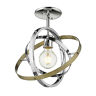7936-1sf Ch-ch-ab Golden Lighting Atom Chrome Aged Brass 844375077546