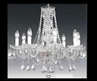 201-8hc 8 28 Chrome Crystals Light French Clear Style " 21 Glass Chandelier Tall Wide