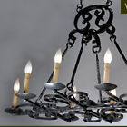 Lf521 8 Burgandy Lamp Company Chandelier Mica Candle