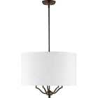 8096-5-1 Quorum International Atwood Light Wide Drum Chandelier 190808078360