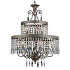 8396 Trans Globe Lighting The Olde World 9 Light Bronze Gold Crystal Chandelier 736916552981