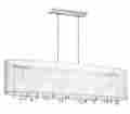 85303a-46910-819 Dainolite 5lt Cry Pend With Lam Oval Orza Wh Shd Light Pendant Porch Lights 065214056359