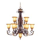 8579-63 Chandelier Verona Gold Bronze - Aged Leaf Livex Villa